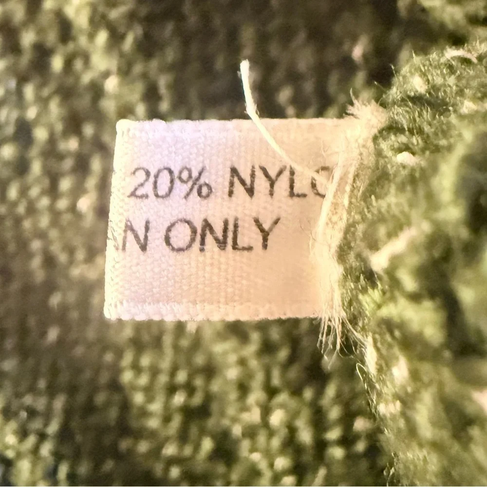 Vintage RICO Forest Green Button Detail Knit Sweater Women’s Medium